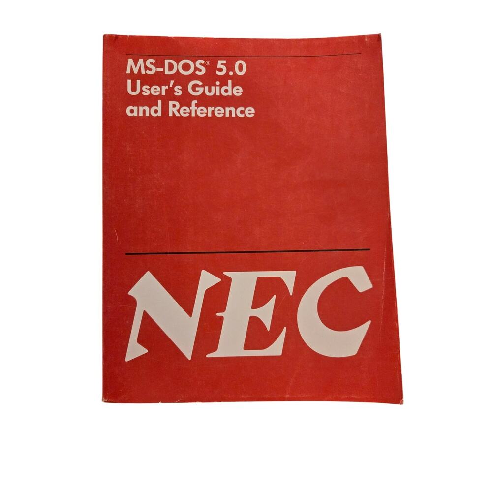 NEC MS-DOS 5.0 User’s Guide and Reference 1st Printing 1991 Vintage Manual